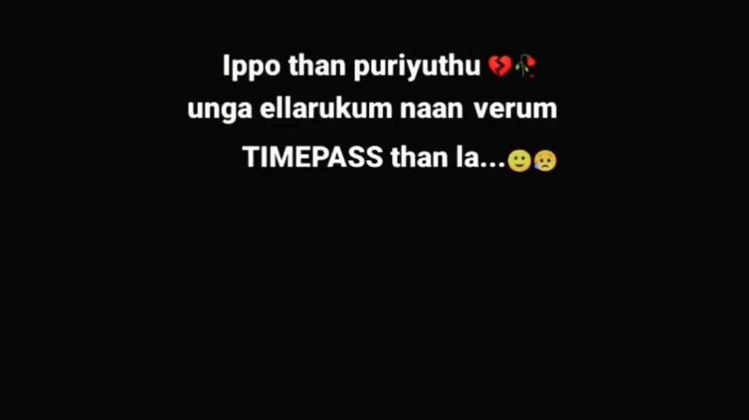 Tamil Sad Love Status || Sad Status